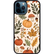 Coque iPhone 12 / 12 Pro - Silicone rigide noir Autumn 25 Autumn pattern