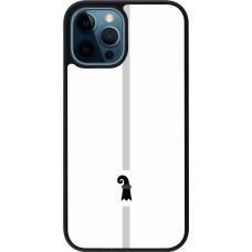 Coque iPhone 12 / 12 Pro - Silicone rigide noir Canton BS blanc
