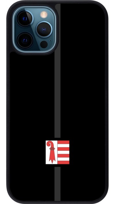 iPhone 12 / 12 Pro Case Hülle - Silikon schwarz Kanton JU schwarz