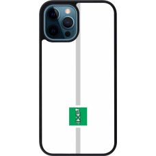 Coque iPhone 12 / 12 Pro - Silicone rigide noir Canton SG blanc