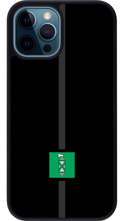 iPhone 12 / 12 Pro Case Hülle - Silikon schwarz Kanton SG schwarz