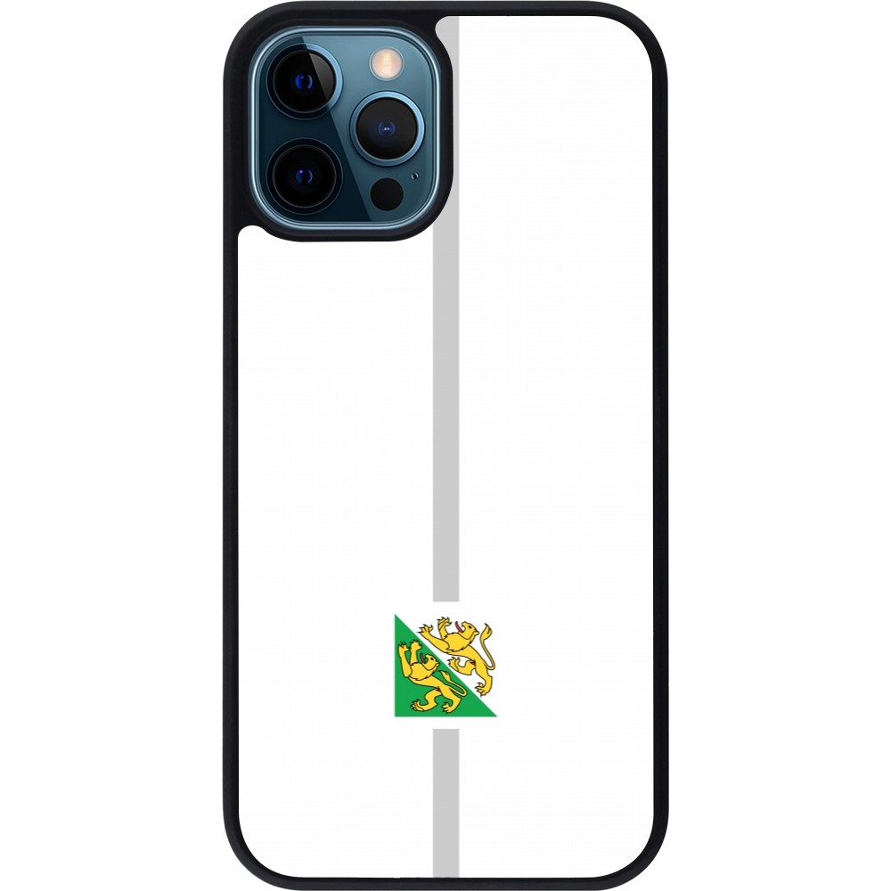 iPhone 12 / 12 Pro Case Hülle - Silikon schwarz Kanton TG weiss