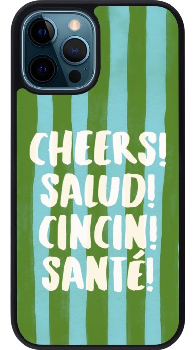 Coque iPhone 12 / 12 Pro - Silicone rigide noir Cheers 2026
