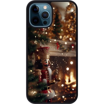 Coque iPhone 12 / 12 Pro - Silicone rigide noir Christmas 25 Xmas Nutcracker