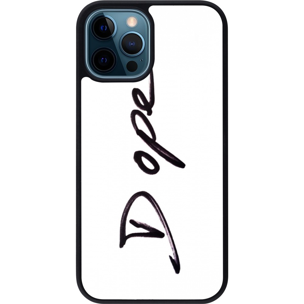 Coque iPhone 12 / 12 Pro - Silicone rigide noir Dope