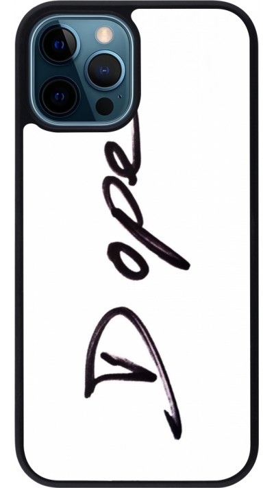 Coque iPhone 12 / 12 Pro - Silicone rigide noir Dope