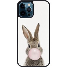 iPhone 12 / 12 Pro Case Hülle - Silikon schwarz Easter 2023 bubble gum bunny