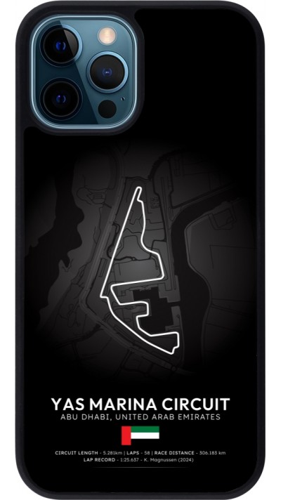 iPhone 12 / 12 Pro Case Hülle - Silikon schwarz F1 Track 2025 Abu Dhabi