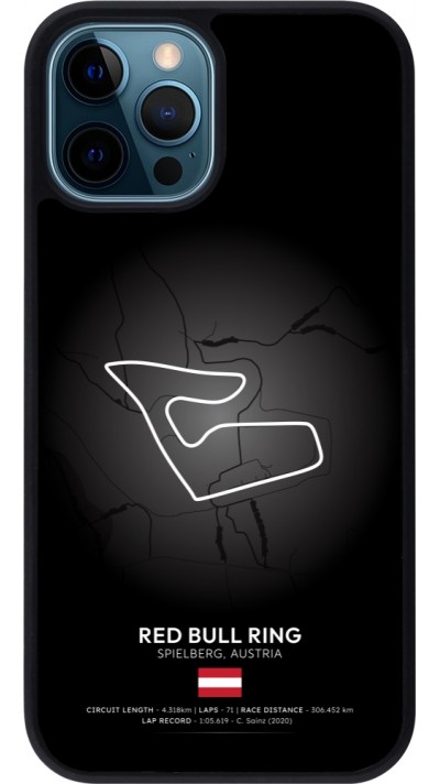 iPhone 12 / 12 Pro Case Hülle - Silikon schwarz F1 Track 2025 Austria
