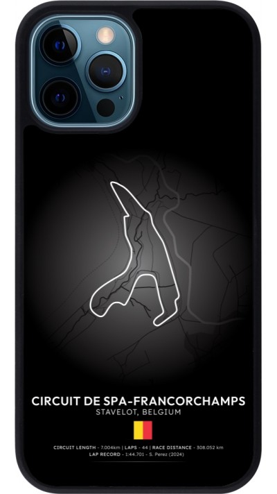 iPhone 12 / 12 Pro Case Hülle - Silikon schwarz F1 Track 2025 Belgium