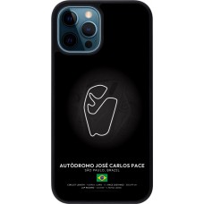 iPhone 12 / 12 Pro Case Hülle - Silikon schwarz F1 Track 2025 Brazil