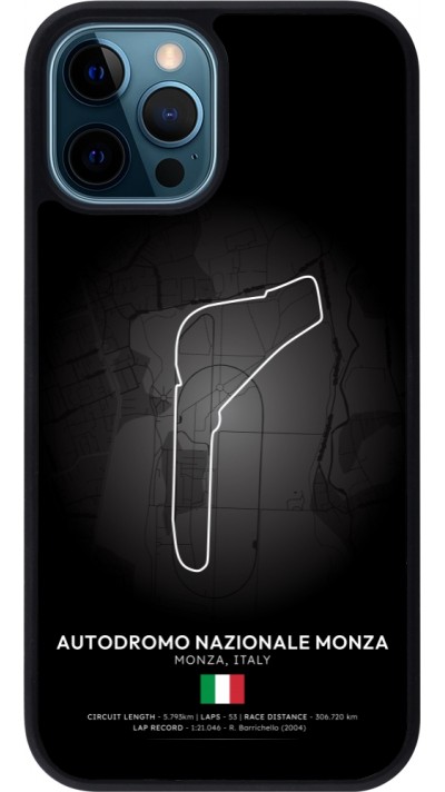 iPhone 12 / 12 Pro Case Hülle - Silikon schwarz F1 Track 2025 Italy