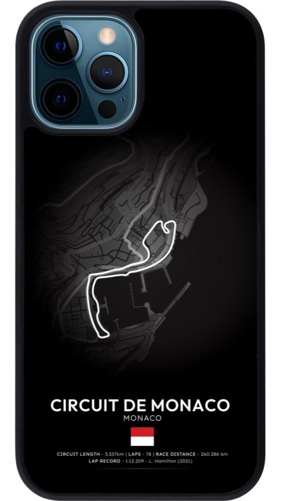 iPhone 12 / 12 Pro Case Hülle - Silikon schwarz F1 Track 2025 Monaco