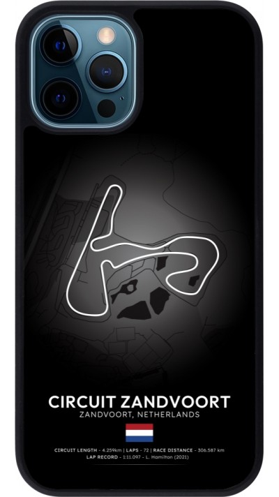 iPhone 12 / 12 Pro Case Hülle - Silikon schwarz F1 Track 2025 Netherlands