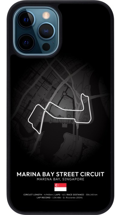 iPhone 12 / 12 Pro Case Hülle - Silikon schwarz F1 Track 2025 Singapore