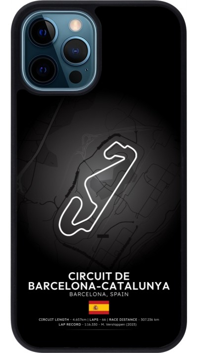iPhone 12 / 12 Pro Case Hülle - Silikon schwarz F1 Track 2025 Spain