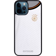 iPhone 12 / 12 Pro Case Hülle - Silikon schwarz Deutschland 2022 personalisierbares Fußballtrikot