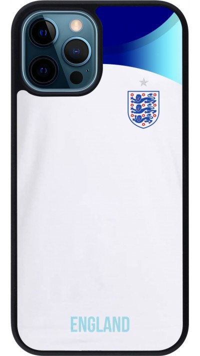 iPhone 12 / 12 Pro Case Hülle - Silikon schwarz England 2022 personalisierbares Fußballtrikot