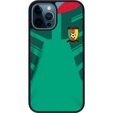 iPhone 12 / 12 Pro Case Hülle - Silikon schwarz Kamerun 2022 personalisierbares Fussballtrikot