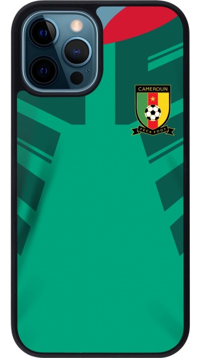iPhone 12 / 12 Pro Case Hülle - Silikon schwarz Kamerun 2022 personalisierbares Fussballtrikot