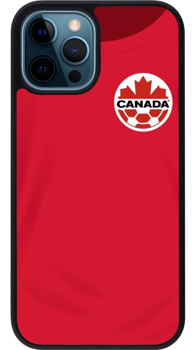 iPhone 12 / 12 Pro Case Hülle - Silikon schwarz Kanada 2022 personalisierbares Fussballtrikot