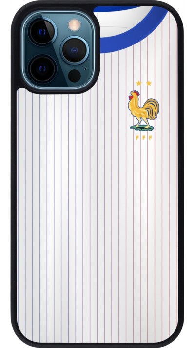 iPhone 12 / 12 Pro Case Hülle - Silikon schwarz Frankreich Away personalisierbares Fussballtrikot