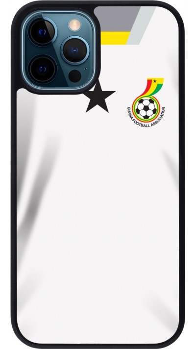 iPhone 12 / 12 Pro Case Hülle - Silikon schwarz Ghana 2022 personalisierbares Fussballtrikot
