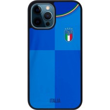 iPhone 12 / 12 Pro Case Hülle - Silikon schwarz Italien 2022 personalisierbares Fußballtrikot