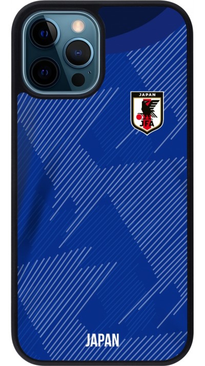 iPhone 12 / 12 Pro Case Hülle - Silikon schwarz Japan 2022 personalisierbares Fussballtrikot