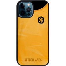 iPhone 12 / 12 Pro Case Hülle - Silikon schwarz Holland 2022 personalisierbares Fußballtrikot