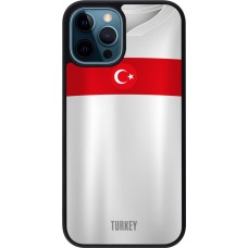 iPhone 12 / 12 Pro Case Hülle - Silikon schwarz Türkei personalisierbares Fussballtrikot