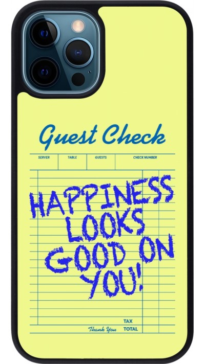 Coque iPhone 12 / 12 Pro - Silicone rigide noir Guest check 2026