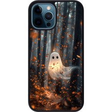iPhone 12 / 12 Pro Case Hülle - Silikon schwarz Halloween 2025 Ghost in the forest