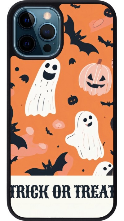 iPhone 12 / 12 Pro Case Hülle - Silikon schwarz Halloween 2025 Trick or treat
