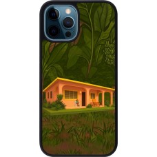 Coque iPhone 12 / 12 Pro - Silicone rigide noir Benitos house DTMF