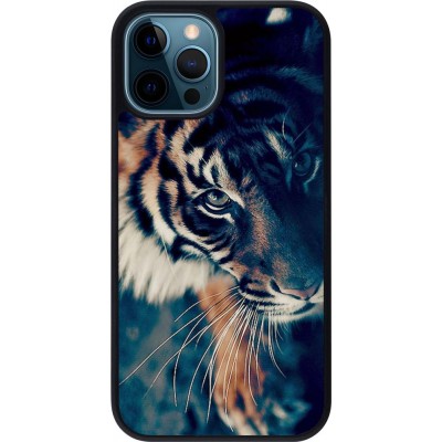 Hülle iPhone 12 / 12 Pro - Silikon schwarz Incredible Lion