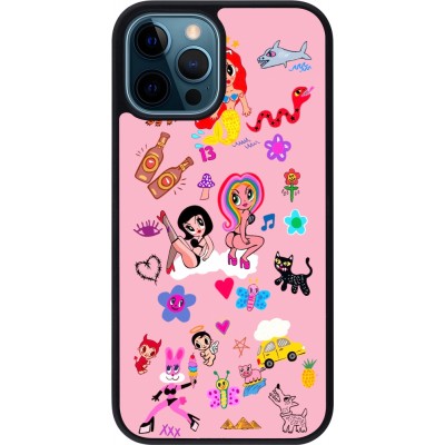 Coque iPhone 12 / 12 Pro - Silicone rigide noir Karol G La Bichota Manana Sera Bonito