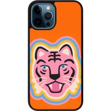 Coque iPhone 12 / 12 Pro - Silicone rigide noir Lion colors 2026
