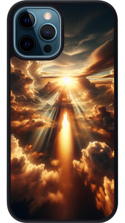 iPhone 12 / 12 Pro Case Hülle - Silikon schwarz Himmelsleuchten Zenit