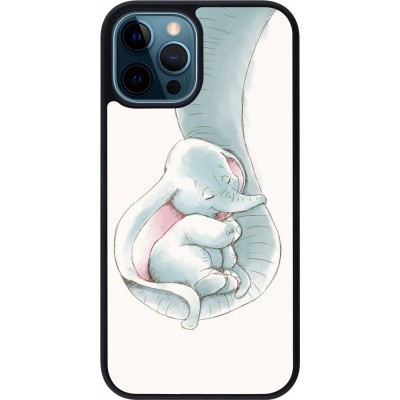 Coque iPhone 12 / 12 Pro - Silicone rigide noir Mom 1903