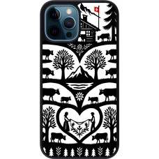 iPhone 12 / 12 Pro Case Hülle - Silikon schwarz Poya Schweiz 2