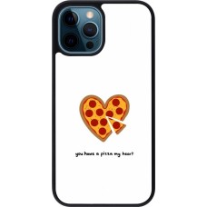 Coque iPhone 12 / 12 Pro - Silicone rigide noir Saint Valentines Day 26 You have my pizza heart