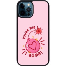 Coque iPhone 12 / 12 Pro - Silicone rigide noir Saint Valentines Day 26 You are the bomb