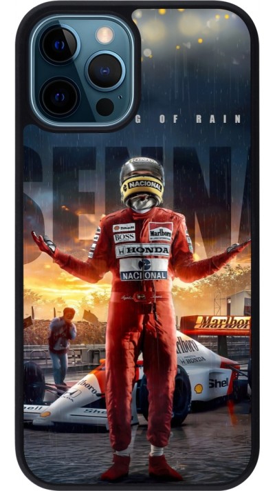 Coque iPhone 12 / 12 Pro - Silicone rigide noir Senna The King of Rain