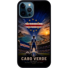 Coque iPhone 12 / 12 Pro - Silicone rigide noir Football Cap-Vert splash 2026