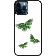 Coque iPhone 12 / 12 Pro - Silicone rigide noir Butterflies 2026