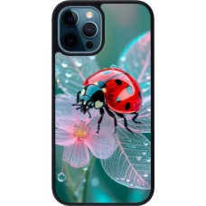 Coque iPhone 12 / 12 Pro - Silicone rigide noir Ladybird in bloom 2026