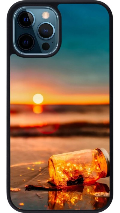 Coque iPhone 12 / 12 Pro - Silicone rigide noir Summer 2021 16