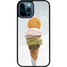 Coque iPhone 12 / 12 Pro - Silicone rigide noir Summer 2025 Cornet
