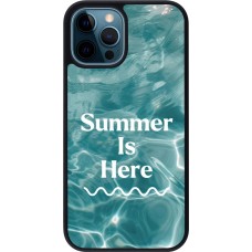 Coque iPhone 12 / 12 Pro - Silicone rigide noir Summer 2025 Summer is here